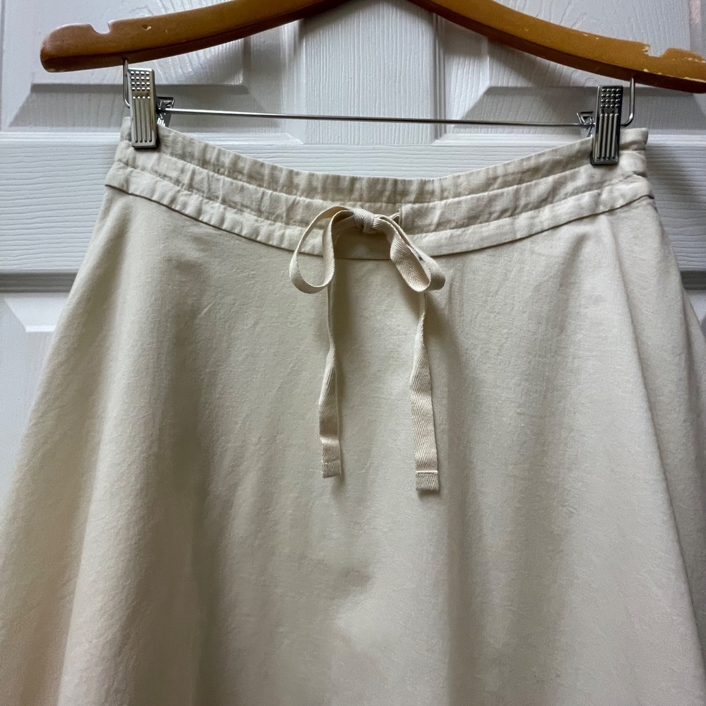 Vintage Banana Republic Women's Sz 2 Drawstring Knee Length Eyelet Trim Skirt - Picture 5 of 16